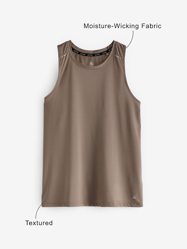 Sage Green Active Textured Training Vest - Image 9 of 9