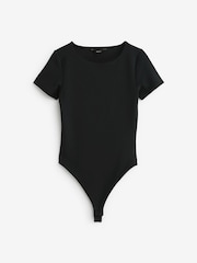 Black Short Sleeve T-Shirt Bodysuit - Image 5 of 6