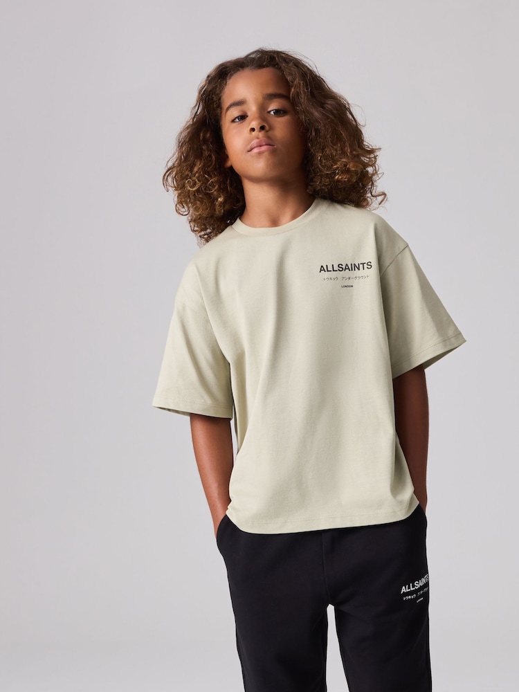 smALLSAINTS Stone Oversized Underground Crew 100% Cotton T-Shirt - Image 1 of 7