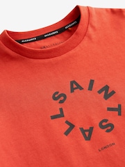 smALLSAINTS Red Tierra Oversized Crew Logo 100% Cotton T-Shirt - Image 7 of 8