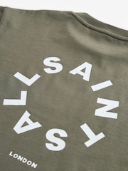 smALLSAINTS Khaki Green Tierra Oversized Crew Logo 100% Cotton T-Shirt - Image 9 of 9
