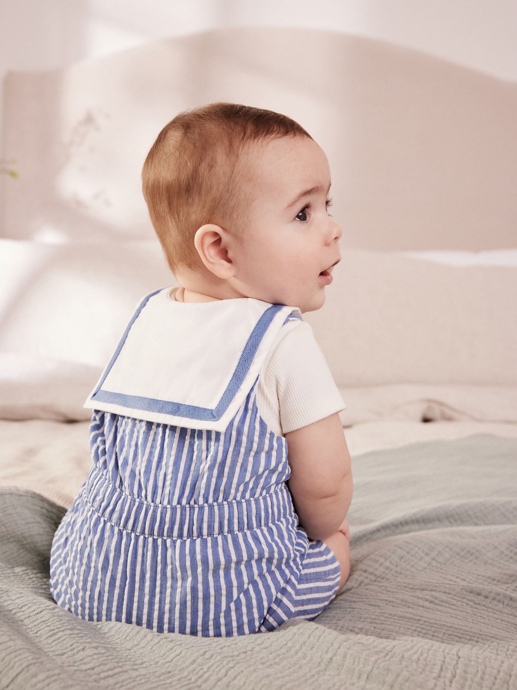 Acheter Marin bleu Barboteuse tissee bebe 0 mois a 2 ans from Next Luxembourg