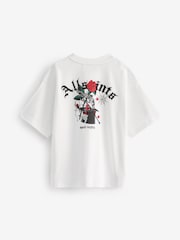 smALLSAINTS White/Magick Boys Oversized Graphic Crew T-Shirt - Image 5 of 7