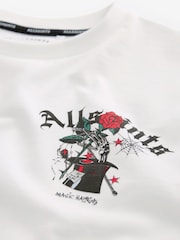 smALLSAINTS White/Magick Boys Oversized Graphic Crew T-Shirt - Image 6 of 7
