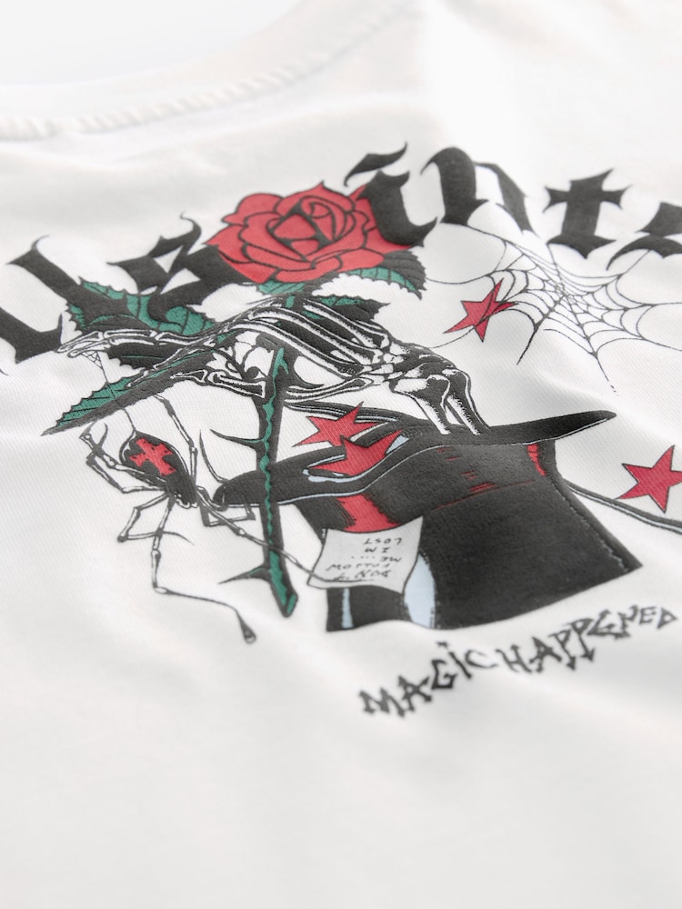 smALLSAINTS White/Magick Boys Oversized Graphic Crew T-Shirt - Image 7 of 7