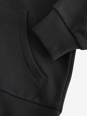 smALLSAINTS Black Underground Oversized Zip 100% Cotton Hoodie - Image 11 of 11