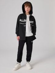 smALLSAINTS Black Underground Oversized Zip 100% Cotton Hoodie - Image 2 of 11