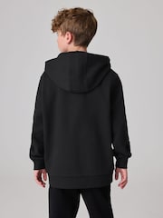 smALLSAINTS Black Underground Oversized Zip 100% Cotton Hoodie - Image 3 of 11