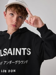 smALLSAINTS Black Underground Oversized Zip 100% Cotton Hoodie - Image 5 of 11