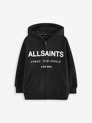 smALLSAINTS Black Underground Oversized Zip 100% Cotton Hoodie - Image 8 of 11