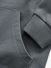smALLSAINTS Charcoal Grey Oversized Underground Pullover Hoodie - Image 10 of 10