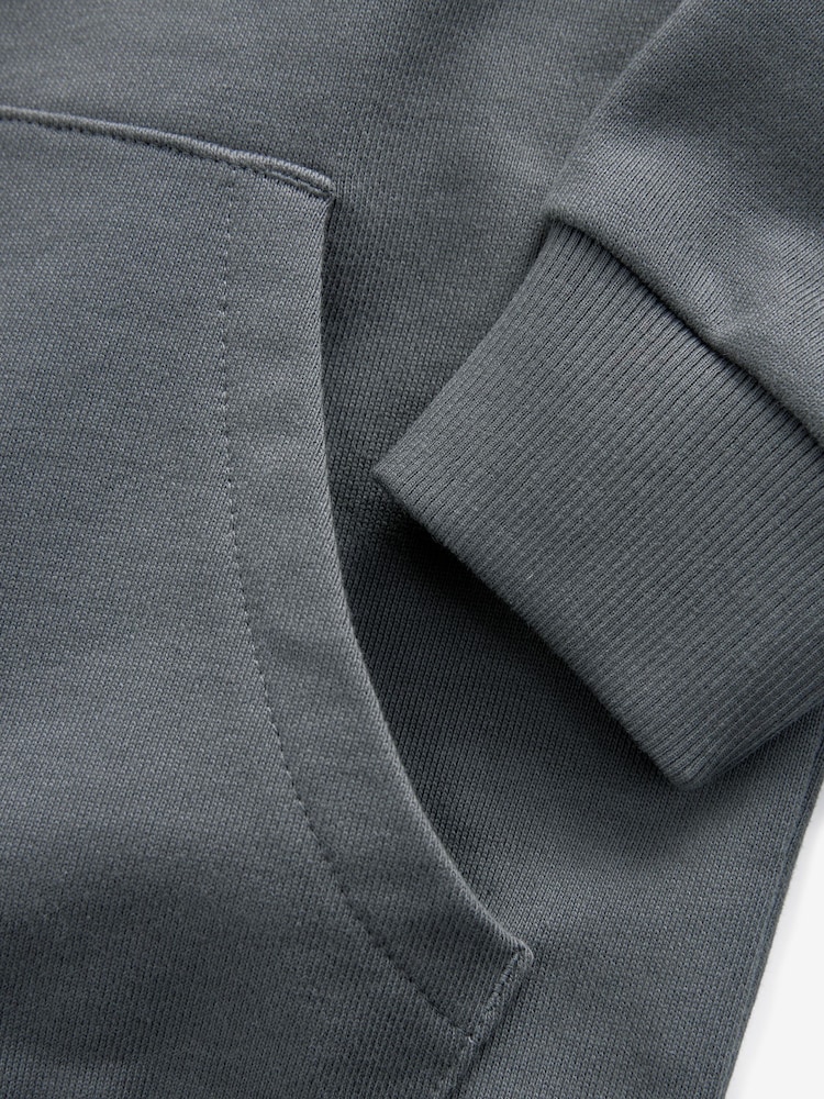 smALLSAINTS Charcoal Grey Oversized Underground Pullover Hoodie - Image 10 of 10