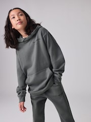 smALLSAINTS Charcoal Grey Oversized Underground Pullover Hoodie - Image 3 of 10