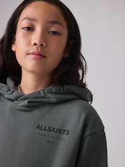smALLSAINTS Charcoal Grey Oversized Underground Pullover Hoodie - Image 4 of 10