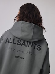 smALLSAINTS Charcoal Grey Oversized Underground Pullover Hoodie - Image 5 of 10
