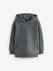 smALLSAINTS Charcoal Grey Oversized Underground Pullover Hoodie - Image 6 of 10