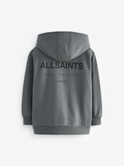 smALLSAINTS Charcoal Grey Oversized Underground Pullover Hoodie - Image 7 of 10