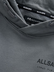 smALLSAINTS Charcoal Grey Oversized Underground Pullover Hoodie - Image 9 of 10