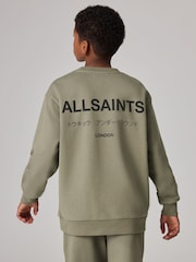smALLSAINTS Khaki Green Oversized Underground Crew Sweatshirt - Image 2 of 8