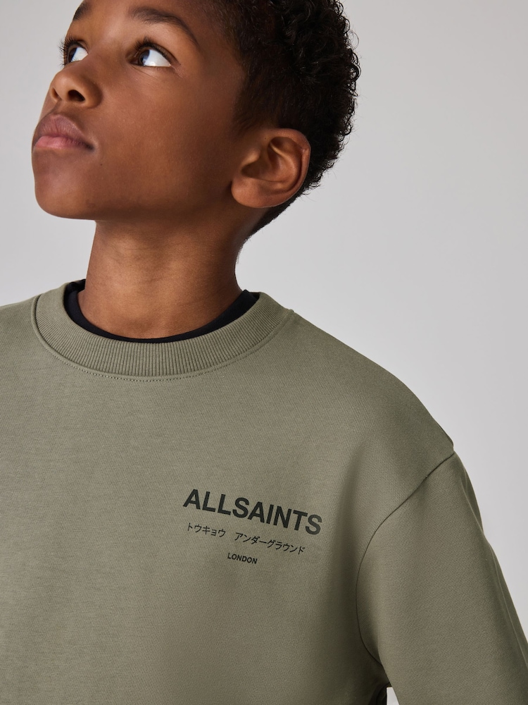 Vert kaki - SmallSaints Sweat-shirt oversize Underground Col rond - Image 4 of 8