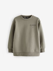 smALLSAINTS Khaki Green Oversized Underground Crew Sweatshirt - Image 7 of 8