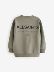 smALLSAINTS Khaki Green Oversized Underground Crew Sweatshirt - Image 8 of 8