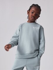 smALLSAINTS Pale Blue Oversized Underground Crew Sweatshirt - Image 1 of 6