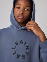 smALLSAINTS Tierra 100 % Baumwolle Oversized-Pullover mit Logo-Kapuze - Bild 3 von 6