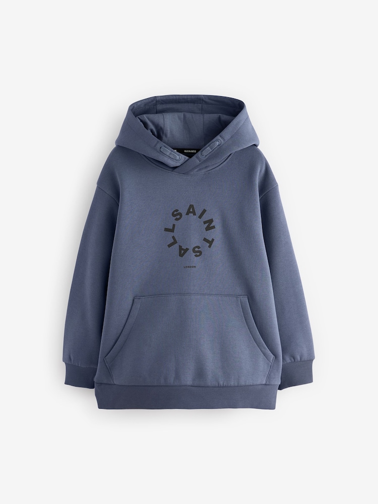 smALLSAINTS Tierra 100% katoenen oversized pulloverhoodie met logo - Image 4 of 6
