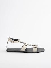 Bone Leather Ring Detail Sandals - Image 2 of 5