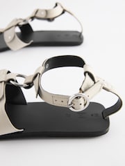 Bone Leather Ring Detail Sandals - Image 4 of 5