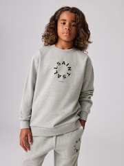 smALLSAINTS Grey Tierra Oversized Logo Crew Sweatshirt - Image 1 of 6