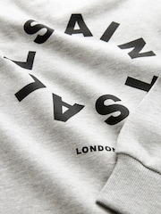 smALLSAINTS Grey Tierra Oversized Logo Crew Sweatshirt - Image 6 of 6