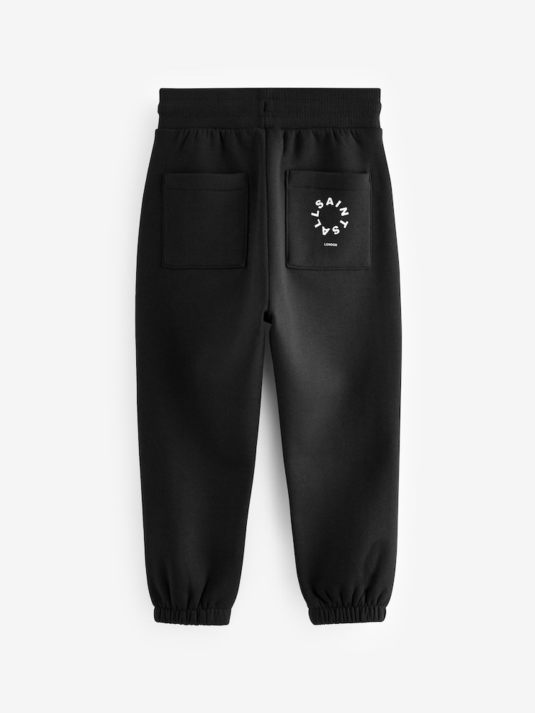 smALLSAINTS Black Tierra Straight Cuffed Logo Joggers - Image 6 of 7