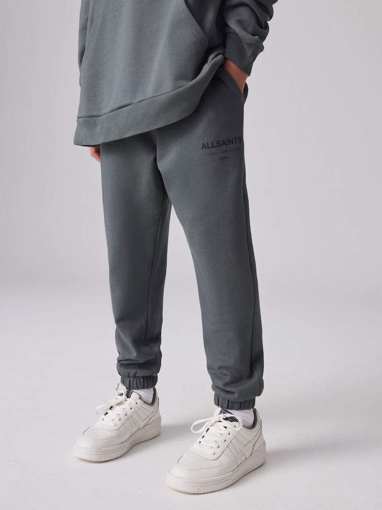 smALLSAINTS Charcoal Grey Underground Straight Cuffed 100% Cotton Joggers - Image 1 of 1
