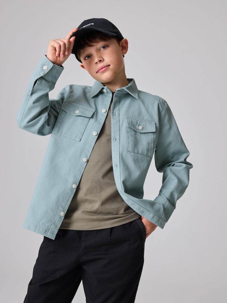 smALLSAINTS Spotter Shacket and T-Shirt Boys Set - صورة 1 من 13