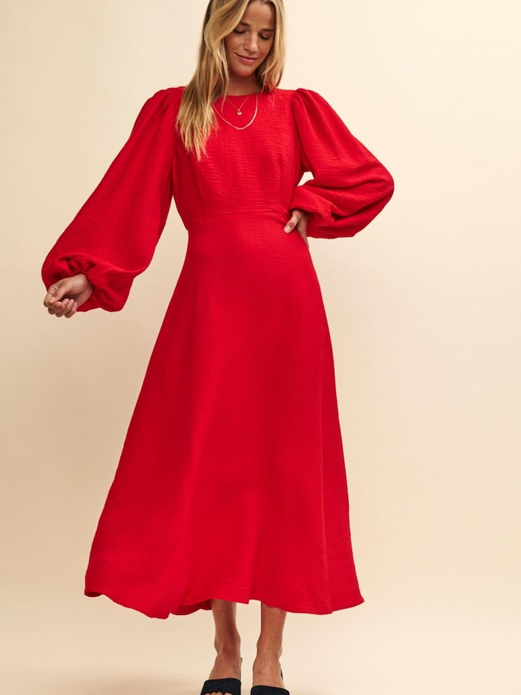 Nobodys Child Red Zora Midi Dress - Image 1 of 4