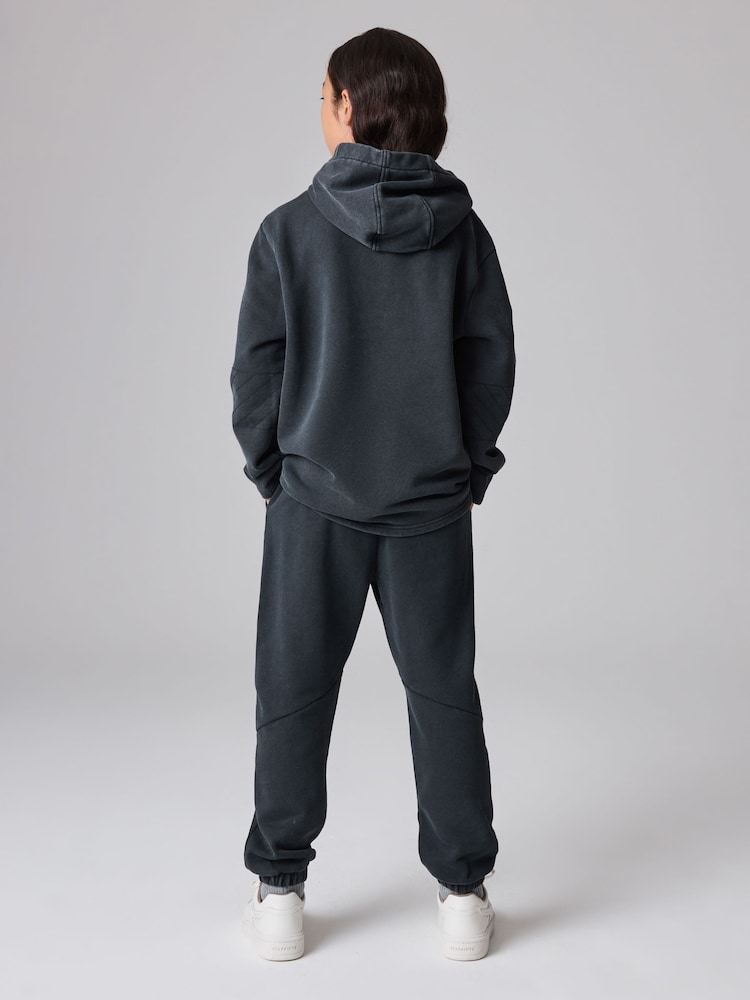 smALLSAINTS Washed Black Boys Ramskull 100% Cotton Hoodie and Jogger Set - Image 2 of 15