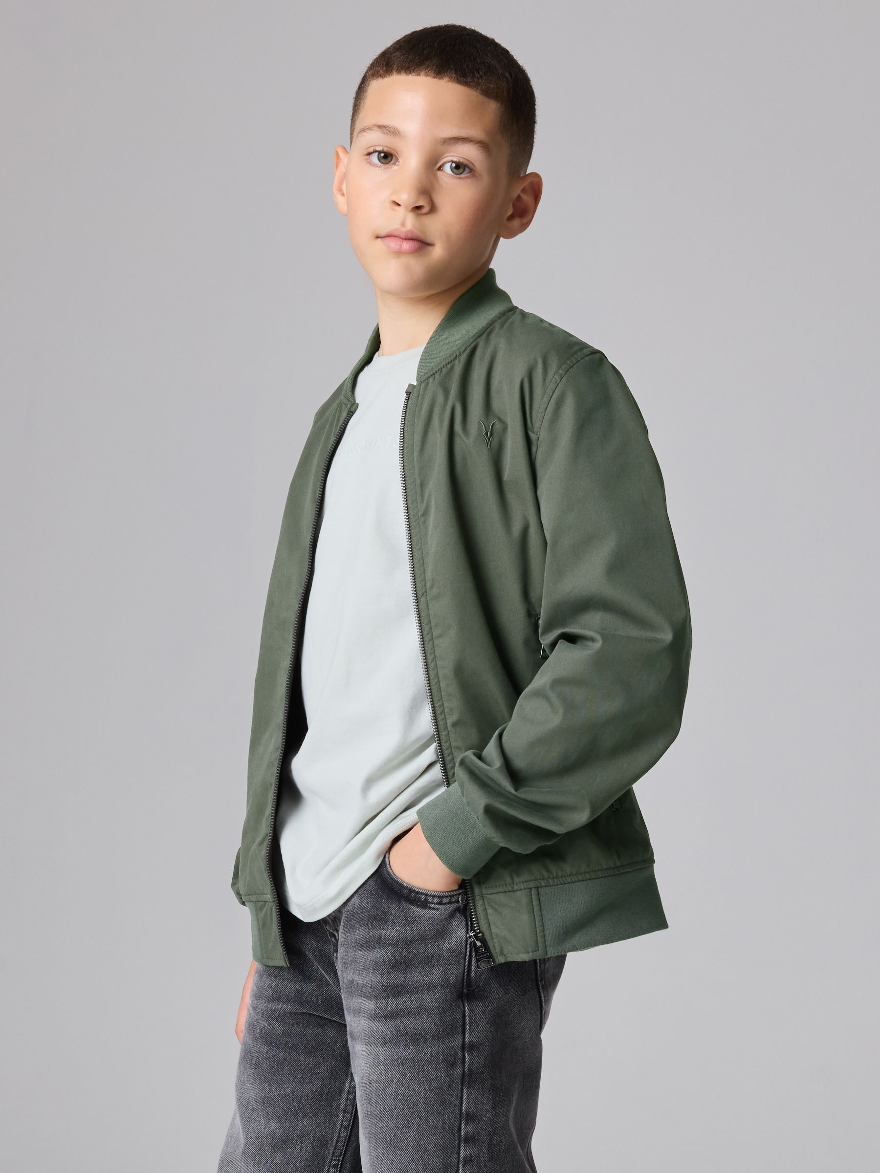 Green bomber jacket boys clearance
