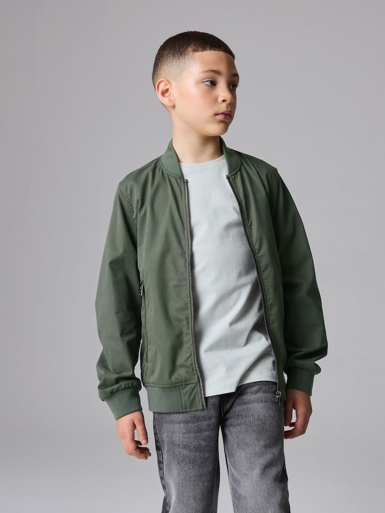 smALLSAINTS Khaki Green Bassett Boys Bomber Jacket - Image 2 of 11