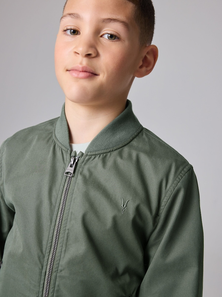 smALLSAINTS Khaki Green Bassett Boys Bomber Jacket - Image 4 of 11