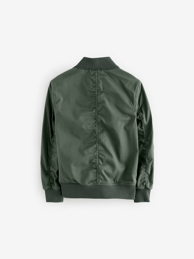 smALLSAINTS Khaki Green Bassett Boys Bomber Jacket - Image 8 of 11