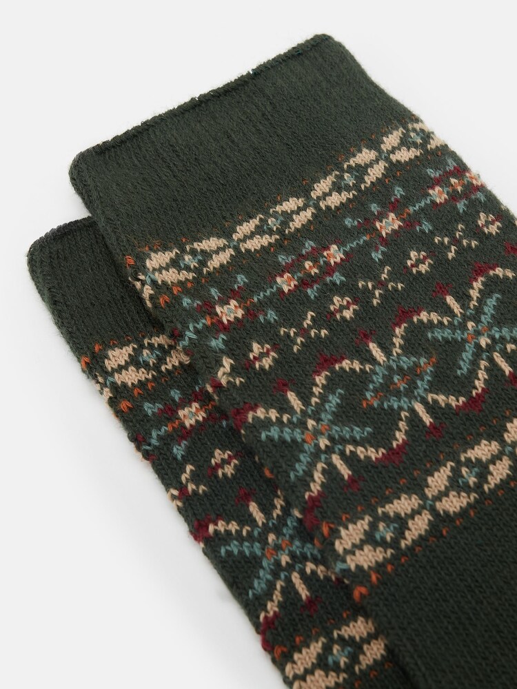 Joules Men's Wader Khaki Green Mens Welly Socks - Image 2 of 6 Joules Men's Wader Khaki Green Mens Welly Socks - Image 2 of 6