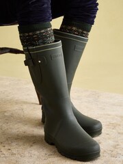 Joules Men's Wader Khaki Green Mens Welly Socks - Image 5 of 6