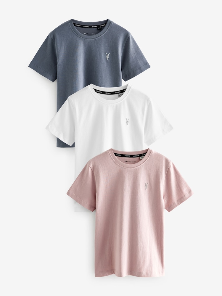 Nežno roza - SmallSaints dečki naramnice okrogli ovratnik; z okroglim ovratnikom 100% Cotton majica 3 Pakiranje - Slika 1 iz 1