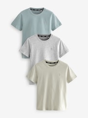 Grün - smALLSAINTS Jungen Brace Crew Rundhals T-Shirts aus 100 % Baumwolle im 3er-Pack - Bild 1 von 1