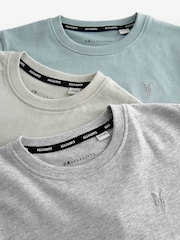 smALLSAINTS Green Boys Brace Crew 100% Cotton T-Shirts 3 Pack - Image 6 of 7