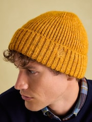 Joules Berwick Yellow Beanie Hat - Image 2 of 6