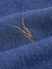 smALLSAINTS Blue Boys Mode Long Sleeve Knitted Polo Shirt - Image 8 of 8