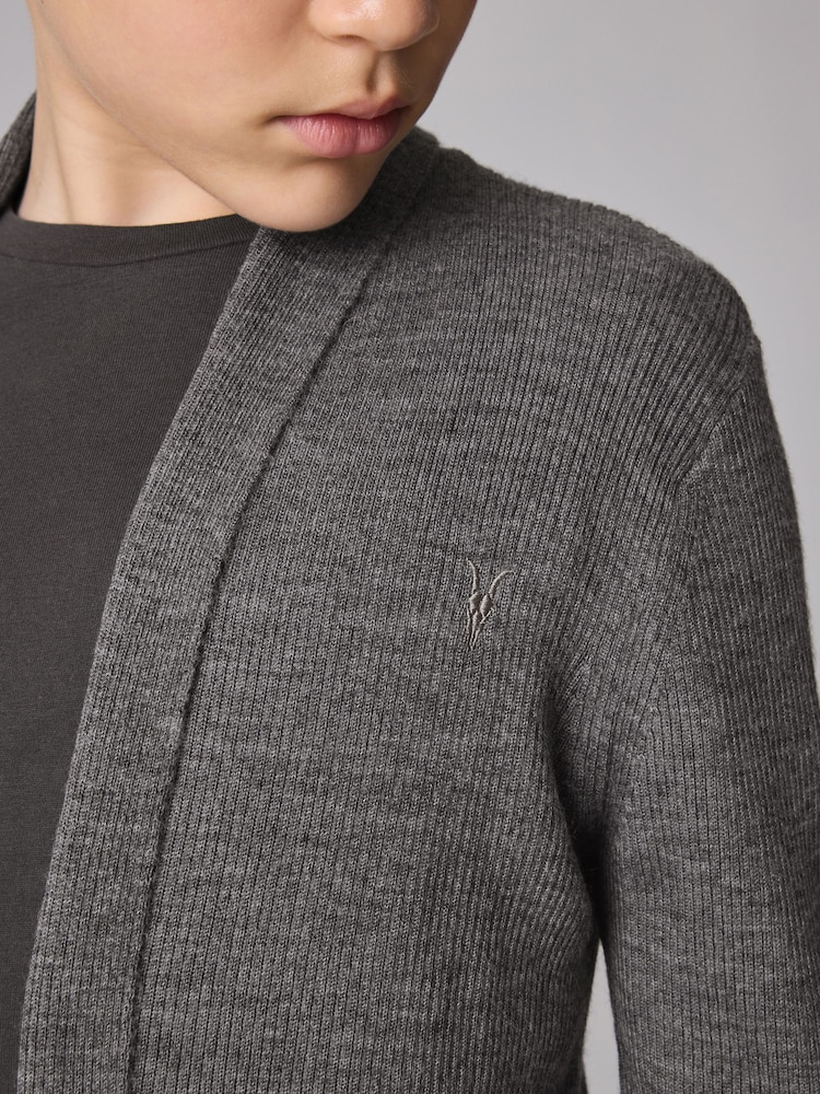 smALLSAINTS Grey/Brown Boys Mode 100% Cotton Cardigan and T-Shirt Set - Image 4 of 9